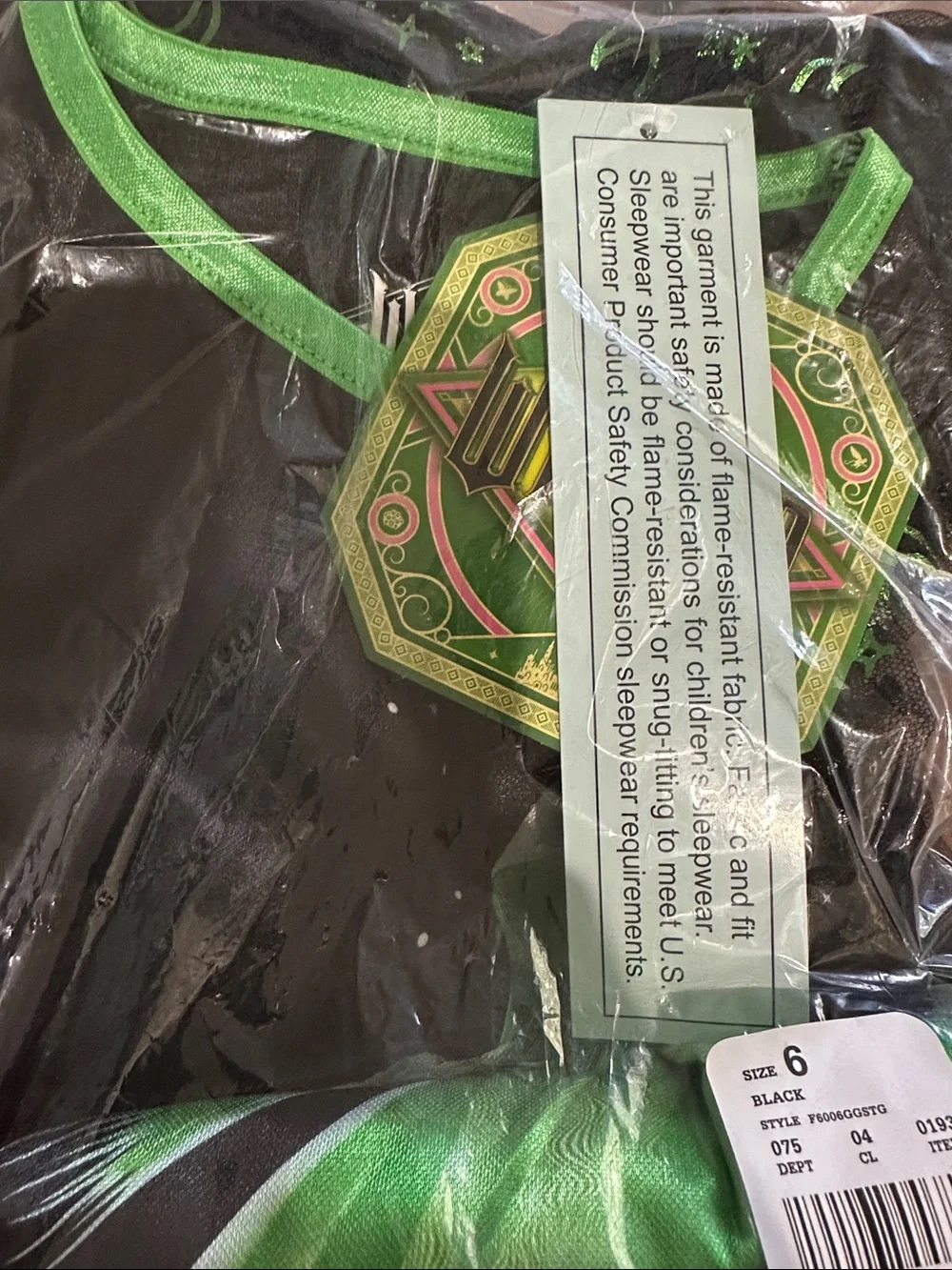 Wicked Witch Black & Green Girls' Nightgown